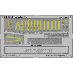 Eduard 49034 1/48 Lancaster seatbelts Photo-Etched for Aircraft Photo etched set