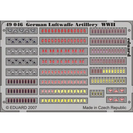 Eduard 49046 1/48 German Luftwaffe Artilery WWII Photo-Etched for Aircraft Photo etched set