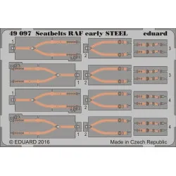Eduard 49097 1/48 Seatbelts RAF early STEEL Photo-Etched for Aircraft Photo etched set