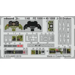 Eduard 491008 1/48 J-35 Draken interior Photo-Etched for Aircraft Photo etched set