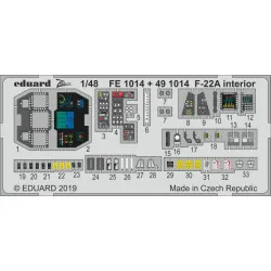 Eduard 491014 1/48 F-22A interior Photo-Etched for Aircraft Photo etched set