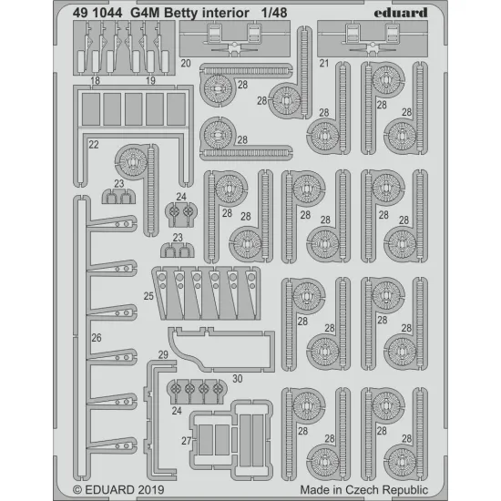 Eduard 491044 1/48 G4M Betty interior Photo-Etched for Aircraft Photo etched set