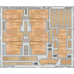 Eduard 491072 1/48 B-17G wooden floors & ammo boxes Photo-Etched for Aircraft Photo etched set