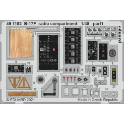 Eduard 491182 1/48 B-17F radio compartment Photo-Etched for Aircraft Photo etched set