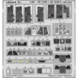 Eduard 491239 1/48 F-14A late interior Photo-Etched for Aircraft Photo etched set