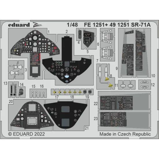 Eduard 491251 1/48 SR-71A interior Photo-Etched for Aircraft Photo etched set