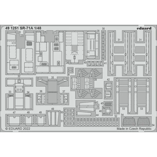 Eduard 491251 1/48 SR-71A interior Photo-Etched for Aircraft Photo etched set