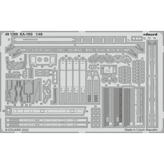 Eduard 491288 1/48 EA-18G Photo-Etched for Aircraft Photo etched set
