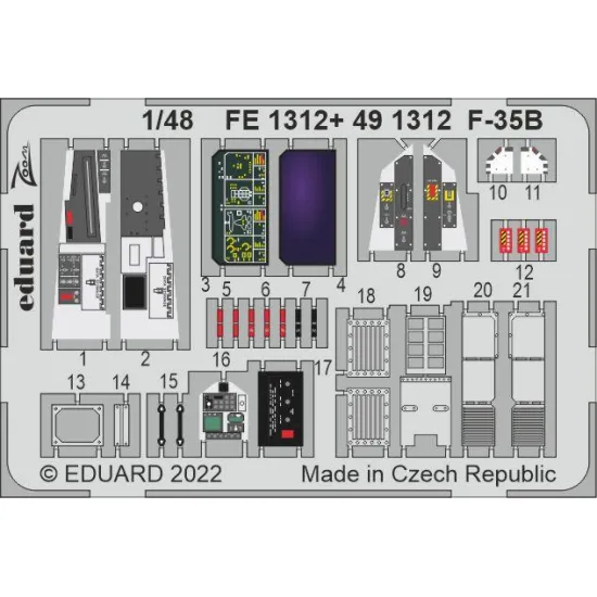 Eduard 491312 1/48 F-35B Photo-Etched for Aircraft Photo etched set
