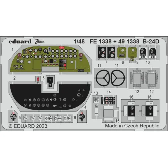 Eduard 491338 1/48 B-24D cockpit Photo-Etched for Aircraft Photo etched set