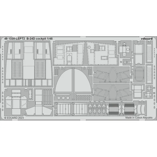Eduard 491338 1/48 B-24D cockpit Photo-Etched for Aircraft Photo etched set