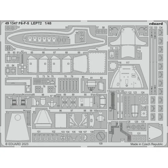 Eduard 491347 1/48 F6F-5 Photo-Etched for Aircraft Photo etched set