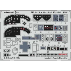 Eduard 491414 1/48 Ki-21-I Photo-Etched for Aircraft Photo etched set