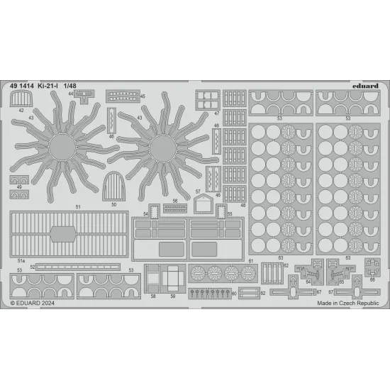 Eduard 491414 1/48 Ki-21-I Photo-Etched for Aircraft Photo etched set