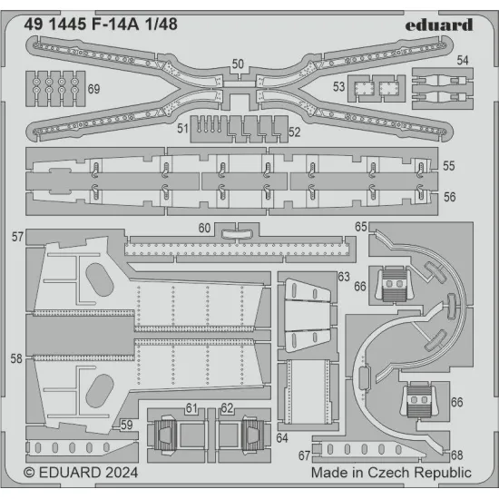 Eduard 491445 1/48 F-14A Photo-Etched for Aircraft Photo etched set