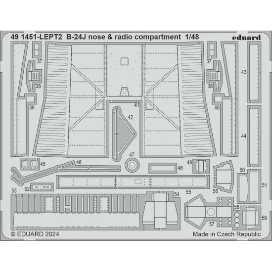 Eduard 491451 1/48 B-24J nose & radio compartment Photo-Etched for Aircraft Photo etched set