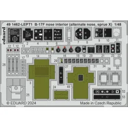 Eduard 491462 1/48 B-17F nose interior (alternate nose, sprue X) Photo-Etched for Aircraft