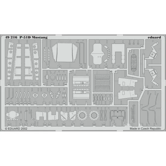 Eduard 49216 1/48 P-51D Photo-Etched for Aircraft Photo etched set