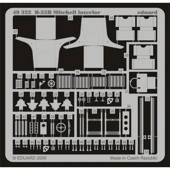 Eduard 49322 1/48 B-25B interior Photo-Etched for Aircraft Photo etched set