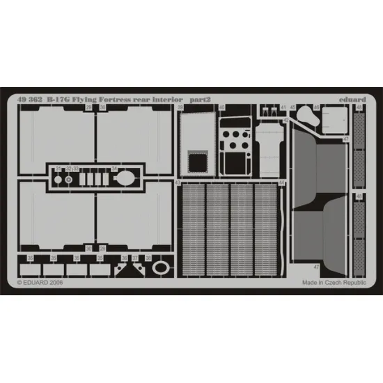 Eduard 49362 1/48 B-17G rear interior Photo-Etched for Aircraft Photo etched set