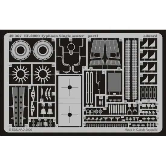 Eduard 49367 1/48 EF-2000 Typhoon Single Seater Photo-Etched for Aircraft Photo etched set