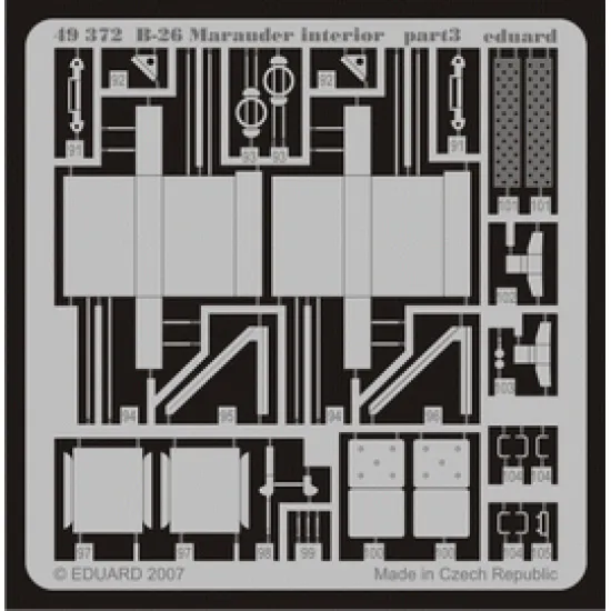 Eduard 49372 1/48 B-26 interior Photo-Etched for Aircraft Photo etched set