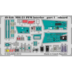 Eduard 49658 1/48 MiG-21PFM interior Photo-Etched for Aircraft Photo etched set