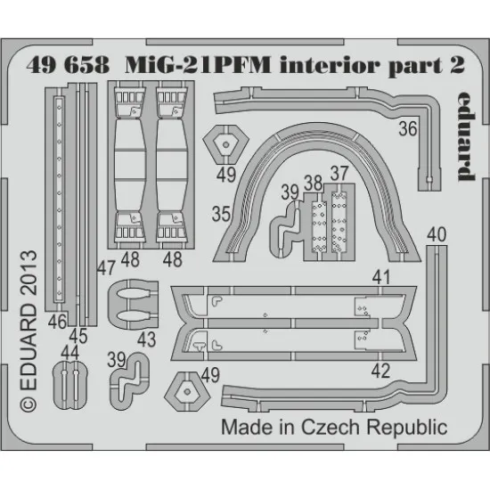 Eduard 49658 1/48 MiG-21PFM interior Photo-Etched for Aircraft Photo etched set
