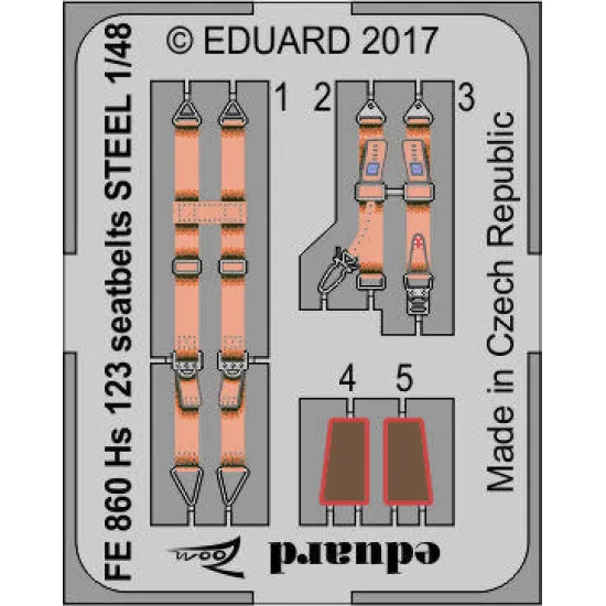 Eduard 49860 1/48 Hs 123 Photo-Etched for Aircraft Photo etched set
