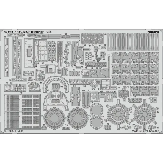 Eduard 49949 1/48 F-15C MSIP II interior Photo-Etched for Aircraft Photo etched set