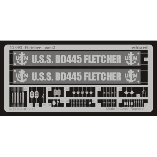 Eduard 53003 1/350 Fletcher 0 Photo-Etched for Ships Photo etched set