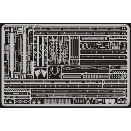 Eduard 53018 1/350 USS BB-55 North Carolina 0 Photo-Etched for Ships Photo etched set