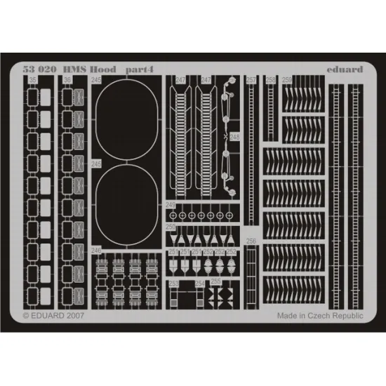 Eduard 53020 1/350 HMS Hood 0 Photo-Etched for Ships Photo etched set