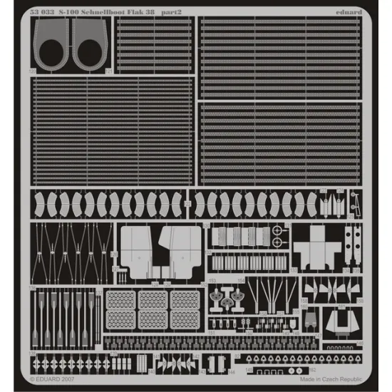 Eduard 53033 1/72 S-100 Schnellboot Flak 38 20mm Photo-Etched for Ships Photo etched set