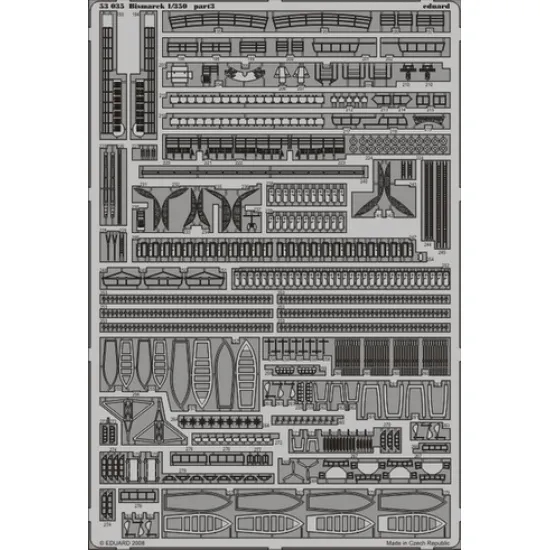 Eduard 53035 1/350 Bismarck 0 Photo-Etched for Ships Photo etched set