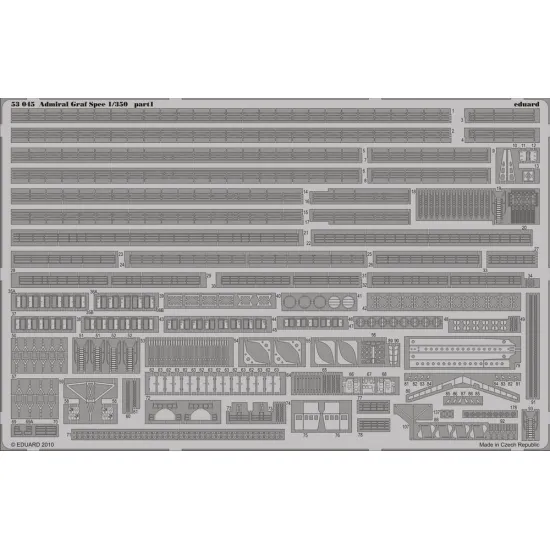 Eduard 53045 1/350 Admiral Graf Spee 0 Photo-Etched for Ships Photo etched set