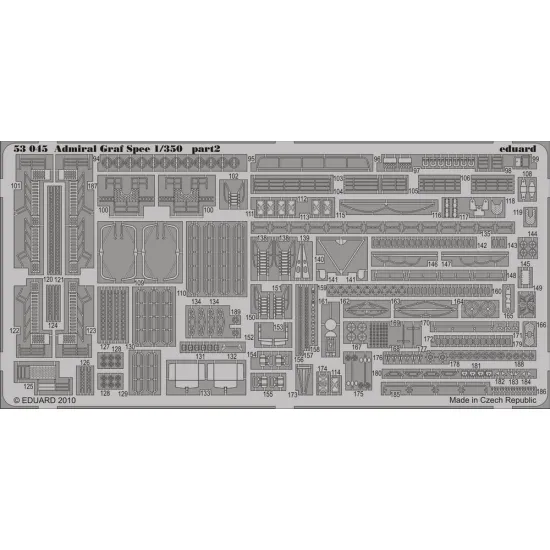 Eduard 53045 1/350 Admiral Graf Spee 0 Photo-Etched for Ships Photo etched set