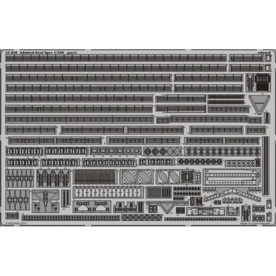 Eduard 53050 1/350 Admiral Graf Spee 0 Photo-Etched for Ships Photo etched set