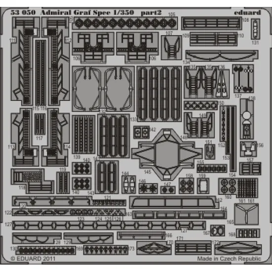 Eduard 53050 1/350 Admiral Graf Spee 0 Photo-Etched for Ships Photo etched set