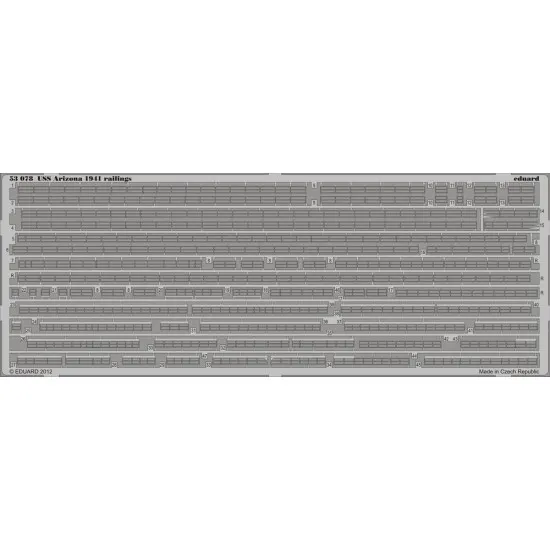 Eduard 53078 1/350 USS Arizona 1941 railings 0 Photo-Etched for Ships Photo etched set