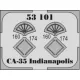 Eduard 53101 1/350 USS CA-35 Indianapolis 0 Photo-Etched for Ships Photo etched set