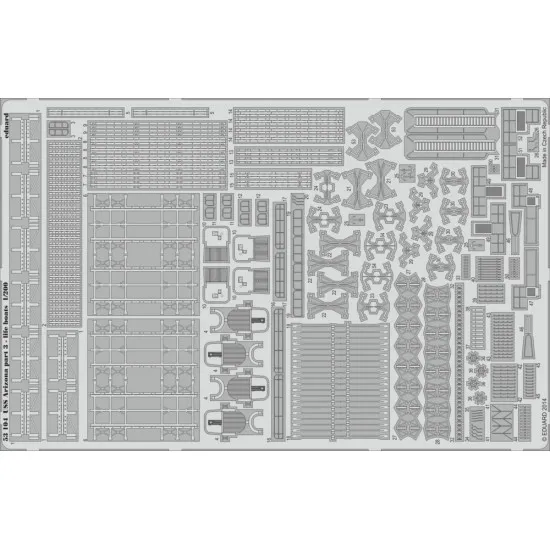 Eduard 53104 1/200 USS Arizona part 3-life boats 1/200 Photo-Etched for Ships Photo etched set