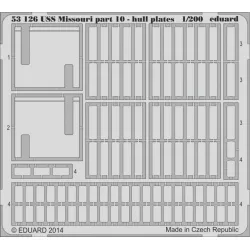 Eduard 53126 1/200 USS Missouri part 10 - hull plates 1/200 Photo-Etched for Ships Photo etched set