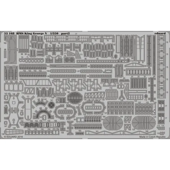 Eduard 53168 1/350 HMS King George V 0 Photo-Etched for Ships Photo etched set Eduard 53168 1/350 HMS King George V 0 Photo-Etched for Ships Photo etched set