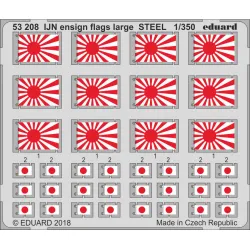 Eduard 53208 1/350 IJN ensign flags large STEEL 0 Photo-Etched for Ships Photo etched set