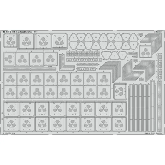 Eduard 53214 1/35 S-38 Schnellboot hatches Photo-Etched for Ships Photo etched set
