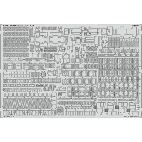 Eduard 53224 1/350 CVN-65 Enterprise pt.2 0 Photo-Etched for Ships Photo etched set