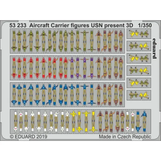 Eduard 53233 1/350 Aircraft Carrier figures USN present 3D 0 Photo-Etched for Ships Photo etched set