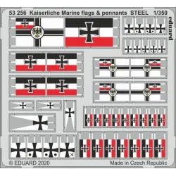 Eduard 53256 1/350 Kaiserlische Marine flags & pennants STEEL 0 Photo-Etched for Ships Photo etched set