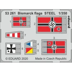 Eduard 53261 1/350 Bismarck flags STEEL 0 Photo-Etched for Ships Photo etched set